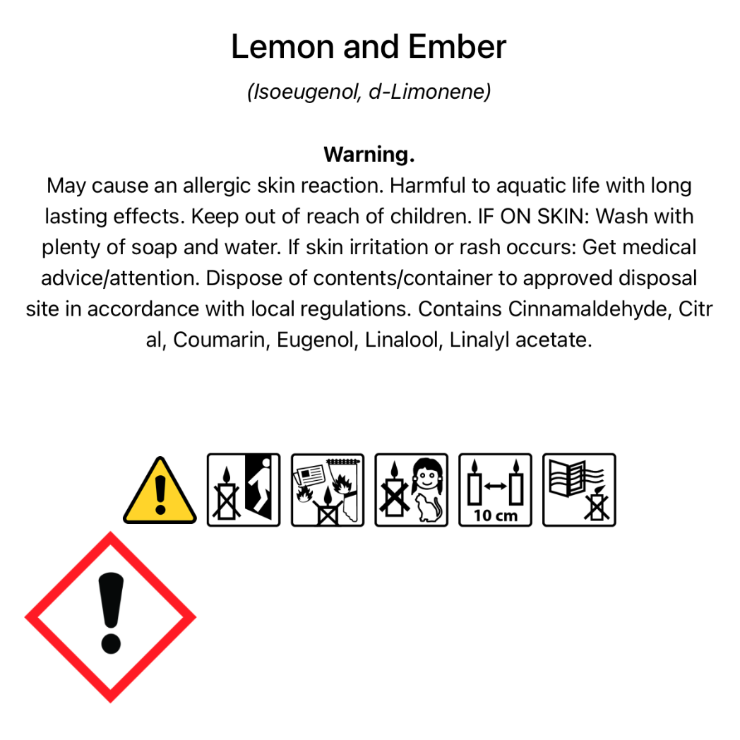 Lemon and Ember - Candle Refill