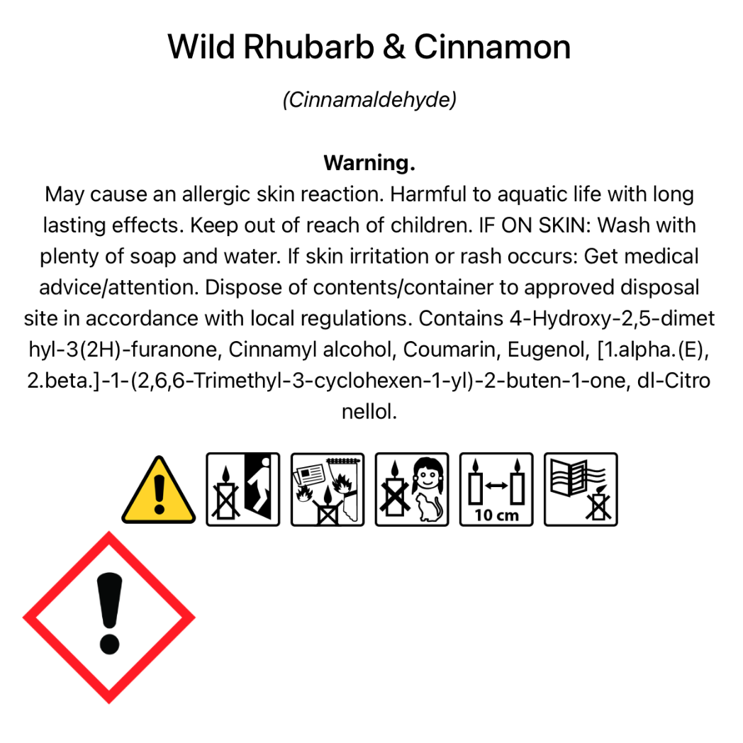 Wild Rhubarb and Cinnamon - Candle Refill