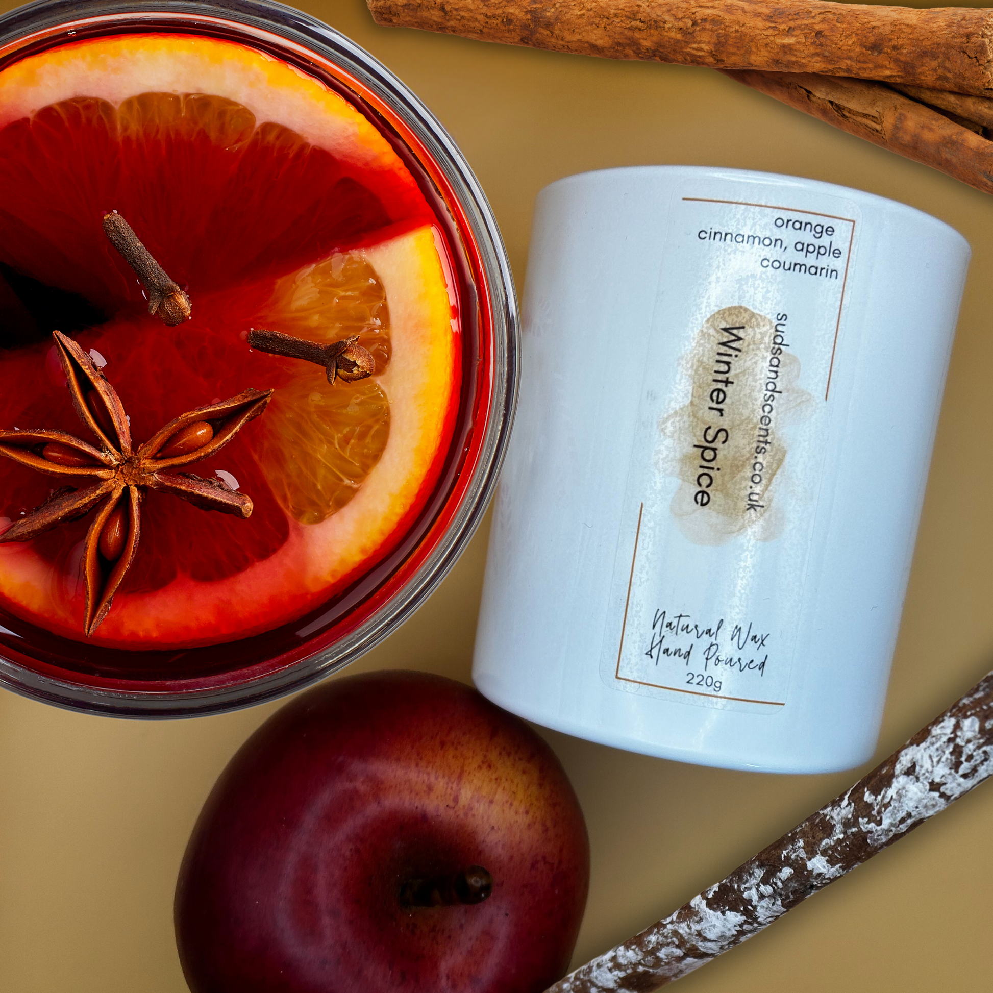 Cinnamon and Apple Scented candle